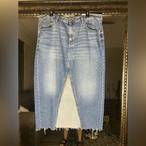 Women’s Blue Denim Maxi Skirt